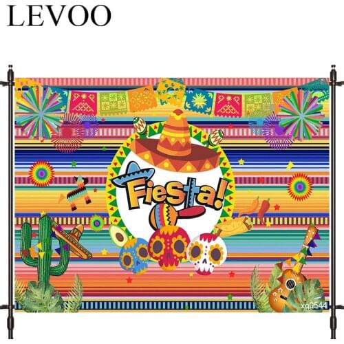 LEVOO Background For Photo Studio Fiestal Carnival Bunting Stripe Mexico Photocall Photobooth Decor Studio Custom Shoot Prop