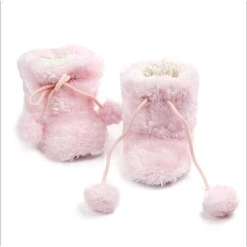Fashion Solid Baby Shoes Super Warm Infants Winter Soft Shoes Boots