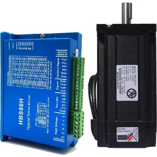 Hybrid encoder motor 4.5,8.5,12Nm nema34 motor with driver kit ,closed loop stepper 86mm motor 86HB250+HBS86H