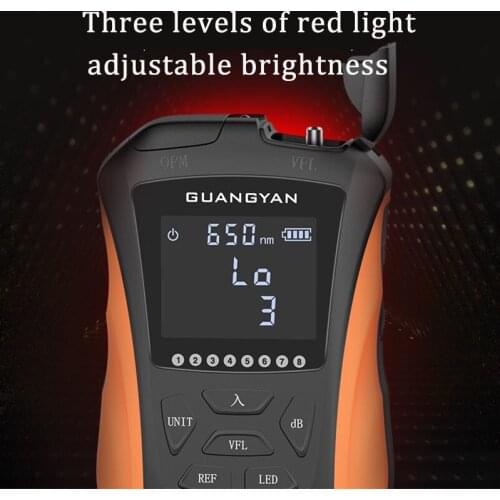 New 6-in-1 multifunctional optical power meter OPM visual fault locator network cable test fiber optic tester 5km 15km VFL LED