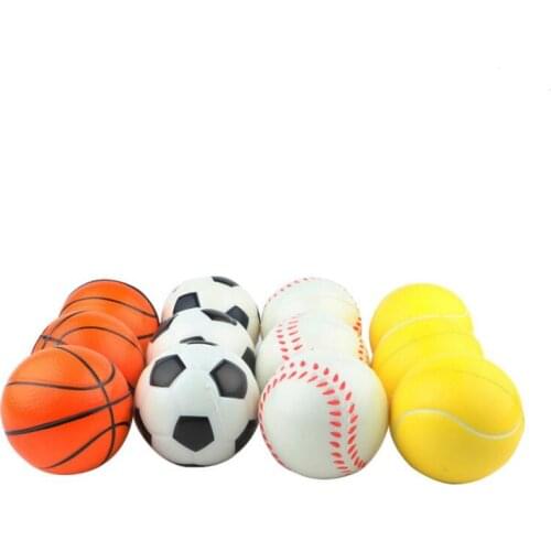 Novelty Baseball Soccer Basketball Toy Sponge Balls 6.3cm Soft PU Foam Ball Fidget Relief Toys For Children LX7634