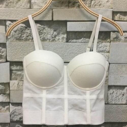 Europe and the United States new sexy open umbilical hollow tube top strap