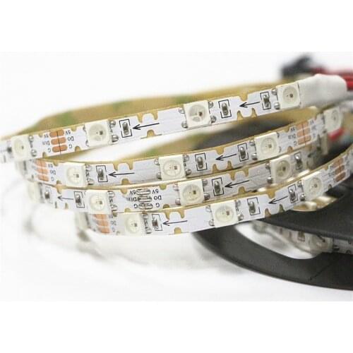 WS2812B S Shape Pixel LED Strip Light 5V Narrow side 5mm 8mm 2812 48/60 pixels/m bendable Programmable Addressable Flexible Lamp