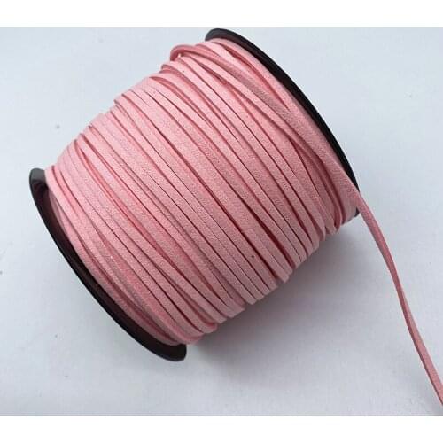 3mm 5yards Flat Faux Suede Braided Cord Korean Velvet Leather Handmade Thread String Rope For DIY Jewelry Making Supplies #17