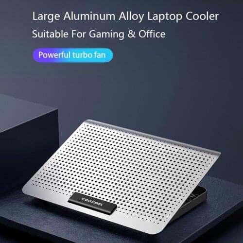 Gaming Laptop Cooler Silent Fan Metal Laptop Cooling Pad Two USB Port Portable Adjustable Laptop Stand For 11-17 Inch Notebook