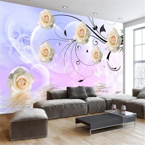 Custom modern wallpaper for walls 3 d HD flower wall papers wallpaper designs for living room bedroom decor photo wall mural