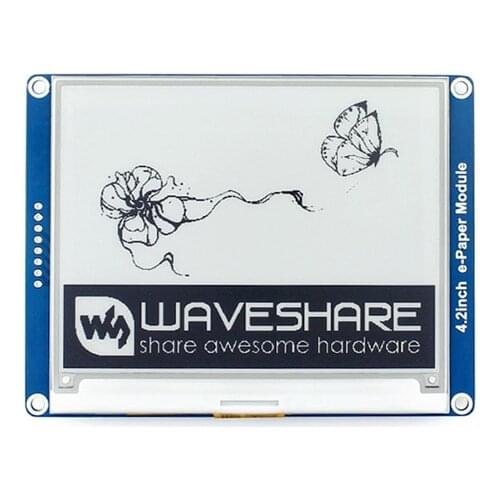 Raspberry Pi 4B/3B/Zero 4.2 inch E-Ink Ddsplay Black/white E-Paper Screeb 5V/3.3V with SPI interface for Arduino/Nucleo/STM32
