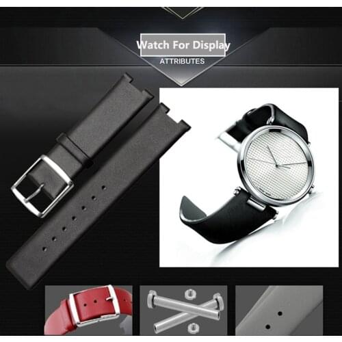 PEIYI Genuine leather watch band soft cowhide strap replacement leather wristband for K1S21120/K1S21102/KIS21100