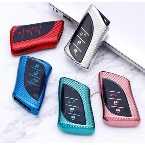 Luxury New Carbon Fiber TPU Car Key Cover Case For Lexus UX200 UX250h ES200 ES300h ES350 US200 US260h 2018 2019 Accessories