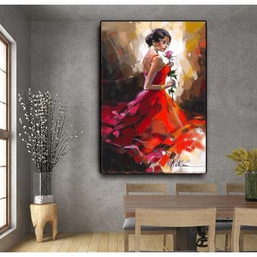 Hand Painted Great impressistPlayer Music Artwork Worth Keeping Thickness Oil Painting On Canvas For Wall Decoration