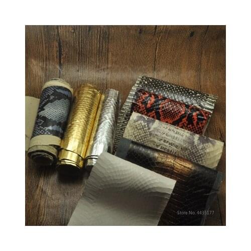DIY 20 colors Natural Snakeskin Leather Fabric with handicraft Leather tools Rare Skin 80x10cm-140X15cm