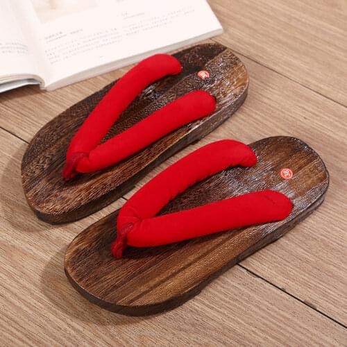 Japanese Style Outdoor Summer Sandals Men Shoes Men Women Slippers Samurai Japanese Geta Clogs Wooden FlipFlops Zapatos Hombre
