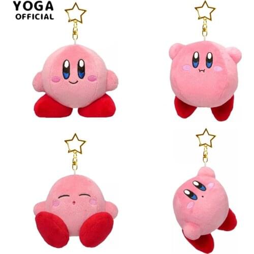 TAKARA TOMY Cute Star Kirby Plush Anime Stuffed Toys Chikdren Kirby Keychain Car Key Chain Toys Gifts Girls