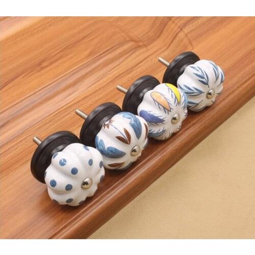 Vintage Black Ceramic Round Furniture Pulls 2017 New Furniture Hardware