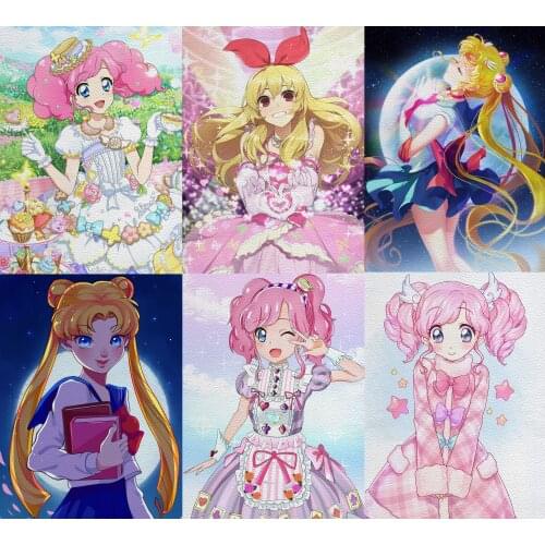 Japanese Kawaii Anime Girl Lori Artificial Leather Lychee Pattern DIY Sewing Garment Bag 22X30cm A4