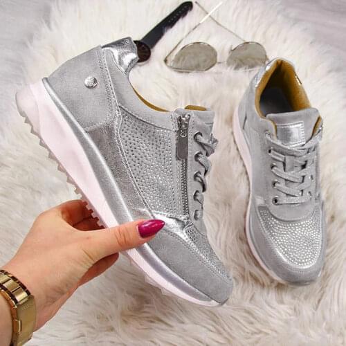 Women Wedge Sneakers Vulcanize Shoes Sequins Shake Shoes Fashion Platform Shoes Woman Sneakers Shoes Ladies Footwear 2021