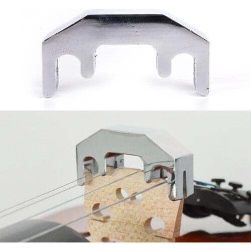 1pc Violin Parts Metal Electric Acoustic Violin Mute Fiddle Silencer Quiet Practice Mute