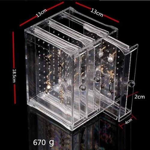 1 Pcs Transparent Crystal Jewelry Plastic PS Showing Shelf Necklace Bracelet Rack Earrings Hanger Nail Art Display Stand