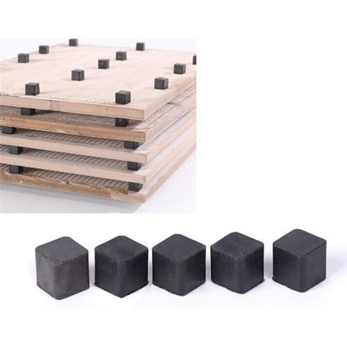 100pc Tile Cushion Anti Slip Legs Rubber Feet Plastic Cushion Black Solid Rubber Cushion Small Square Drying Pad Support Bracket