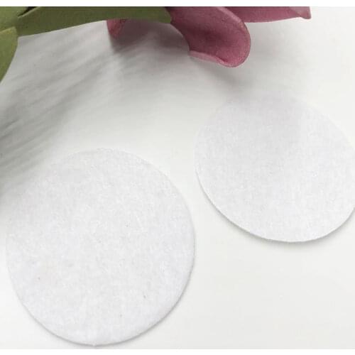 100pcs Felt 50mm Circle Ribbon Appliques -white Free Shipping F020