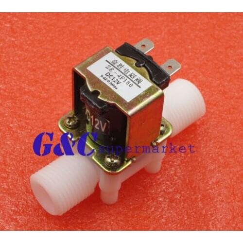 12V Electric Solenoid Valve Magnetic DC N/C Water Air Inlet Flow Switch 1/2" diy electronics