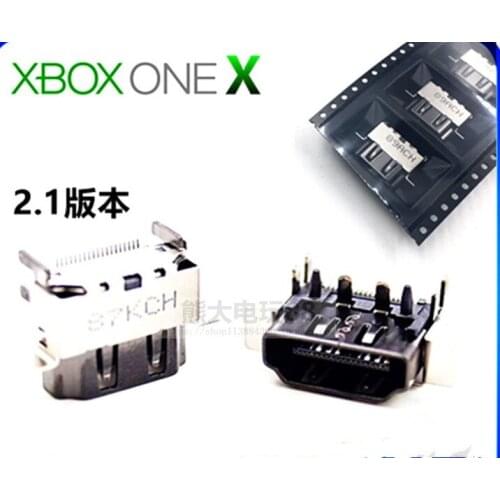20Pcs/Lot Original New HDMI-Compitable Port Socket Connector Repair Parts For Xbox One X HDMI-Compitable Port Socket