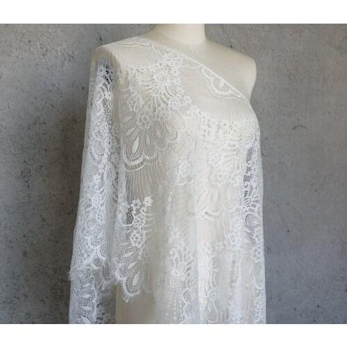 50CM /25CM width Eyelash lace fabric DIY wedding curtain skirt dress accessories lace