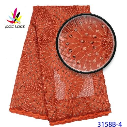 African lace fabric 2020 High Quality Embroidered Sequin Lace french Tulle Lace Fabric for nigeria party dress