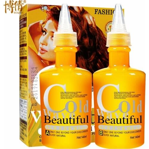BOQIAN 120mlX2pcs Permanent Perming Water Wavy Hair Pear Head Texture Perm Cream Liquid Cold Wave Hair Lotion Not Hurt The Hair