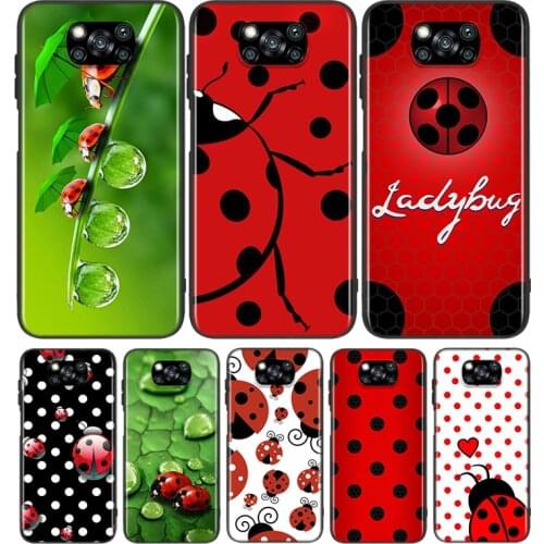 Seven-Star Ladybug For Xiaomi Poco X3 NFC M2 X2 F2 C3 M3 Pocophone F1 Pro Mi Play Mix 3 A2 A1 6 5 lite Phone Case