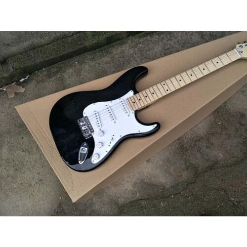 Black guitar, maple finger board, white guard board, can be customized