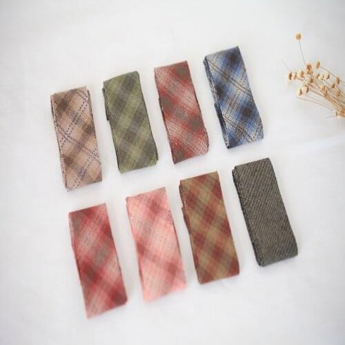 Dailylike Cotton Ribbons Cotton Strips Fabric Ribbon Patchwork Textile for Wrapping Fabric Edges Sewing Fabric DIY Gift Wrapping