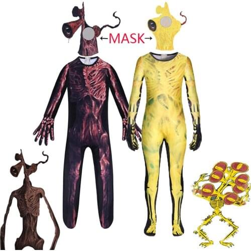 Kids Siren Head Cosplay Bodysuit Halloween Costumes for Boys Girls Anime Character Fancy Dress Carnival Party Clothing Jumpsuits