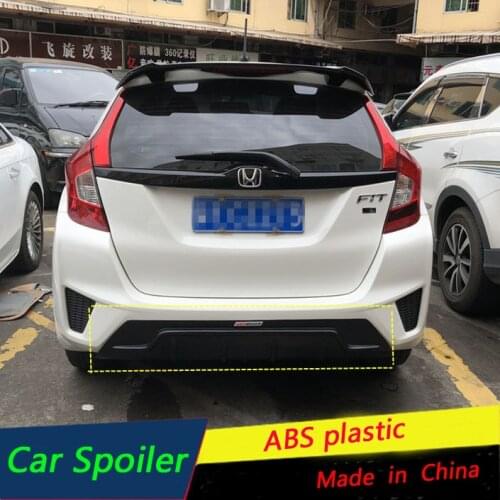 For Honda JAZZ Rear spoiler Bumper Diffuser Protector For 2014-2017 jazz Body kit bumper Rear Front shovel lip rear spoiler 2015