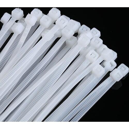 Fixed plastic nylon self-locking binding belt white plastic self-locking nylon cable tie seal plastic buckle band line