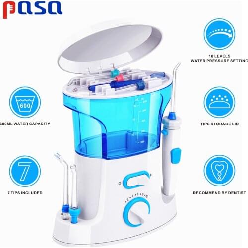 Oral Pulsing Irrigator 7pcs Tips Dental SPA Teeth Water Flosser Water Floss 600ml Oral Hygiene Dental Flosser Water Flossing