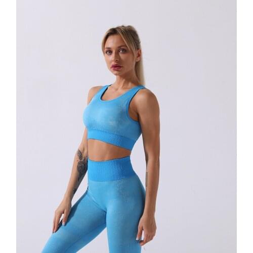 Seamless Yoga Set High Waist Running Sport Leggings Padded Crop Bra Stretch Tracksuit Women Fitness Clothing Sportswear Set