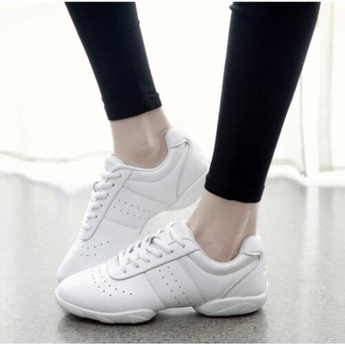 Sneakers Womens Shoes White Sports Leisure Summer New Super Leather Face Dance Soft Soles Flat Heel Sneaker