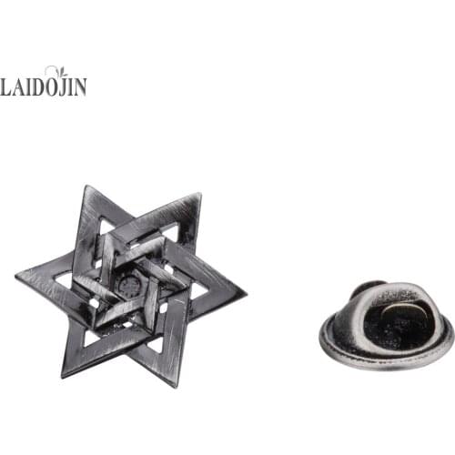 LAIDOJIN Vintage Ancient Silver plated Lapel Pin Brooches Pins Fine Gift for Mens Brooches Collar Party Badge Jewelry