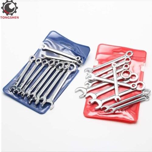 20pcs Inch Metric Mini Combination Wrench Spanner Set Ratchet Wrench Set Open End Gear Organizer Torque Combination Spanner