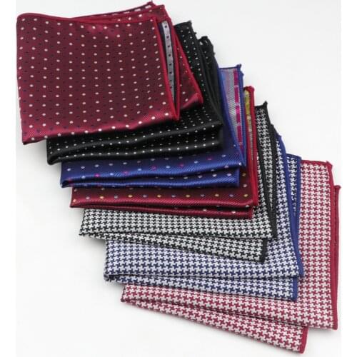 Dot Handkerchief Polyester Scarves Vintage Fabric Of Business Suit Hankies Mens Pocket Striped Square Handkerchiefs 22*22cm