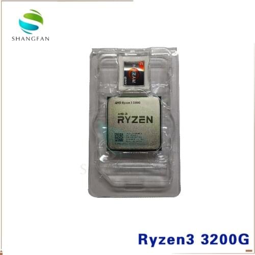 New AMD Ryzen 3 3200G R3 3200G 3.6 GHz Quad-Core Quad-Thread 65W CPU Processor L3=4M YD3200C5M4MFH Socket AM4 Without Fan