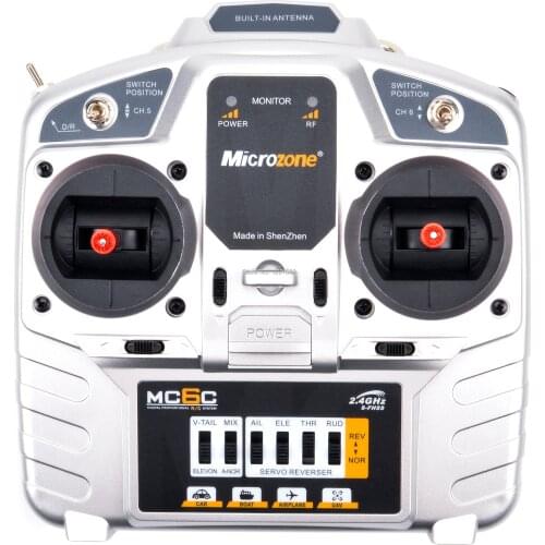 MicroZone MC6C 6CH 2.4G Remote Controller Transmitter Receiver Radio System for RC Airplane Drone Multirotor Helicopter Car Boat