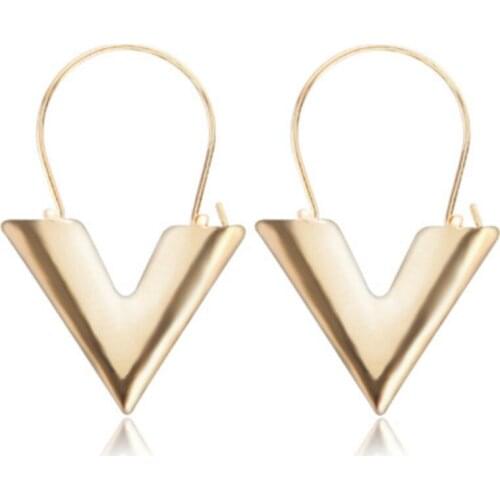 2 Colors European Drop Earring Ethnic Tibetan "V" Letters Long Earrings For Women Girls Trendy Jewelry Drop Shipping