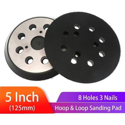 5 inch 8 Hole Replacement Sander Pads polishing Sanding Backing Plates Hook and Loop Sanding Pad for Makita Electric Grinder