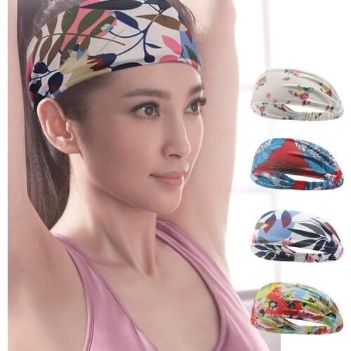 Sports Yoga Hairband Quick-Drying Breathable Printed Headband Ladies Running Fitness Sweat-Absorbent Yoga Fitness