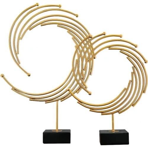 Light luxury rural decoration metal decoration soft decoration model room decoration home living room TV decoration creative