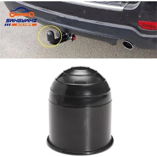 Universal 50MM Trailer Accessories Black Trailer Ball Cover Tow Bar Ball Cover Cap Hitch Protection Car Styling