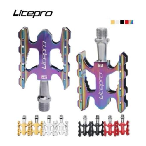 Litepro Folding Bike Pedal Sealed Bearing Aluminum Alloy Non-slip MTB Road Bike BMX Universal Bicycle Pedal For Brompton Fnhon