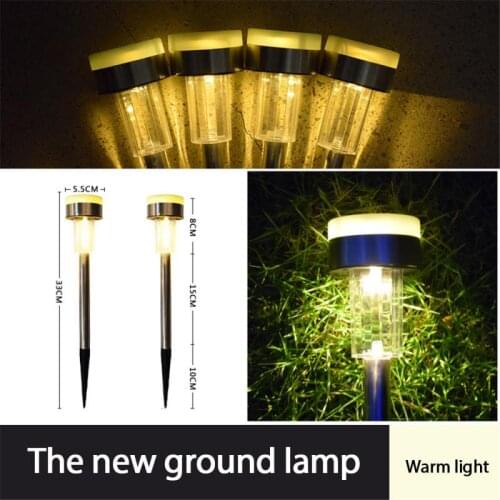 10Pcs Solar Lawn Lamp Waterproof Night Light Garden Light Stainless Steel Ground Lamp Landscape Lights for Yard Lawn Pathway